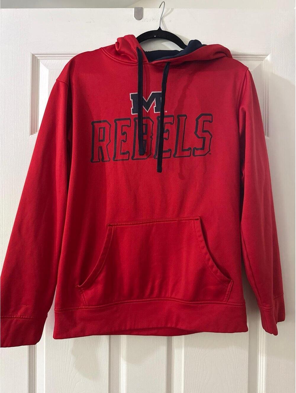 Champion Red Ole Miss Rebels Hoodie Small